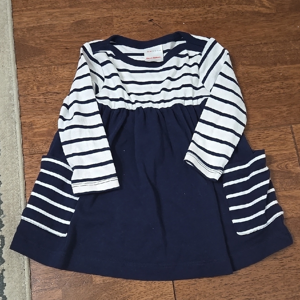 Striped Navy and White Dress